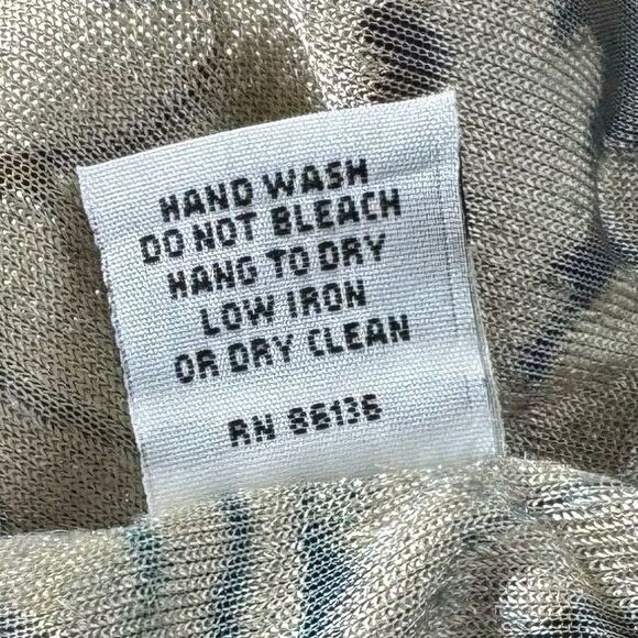 Bryn Walker Fran Bell Sleeve Velvet Burnout Boxy Top In Moondance Sz XL - Picture 6 of 7